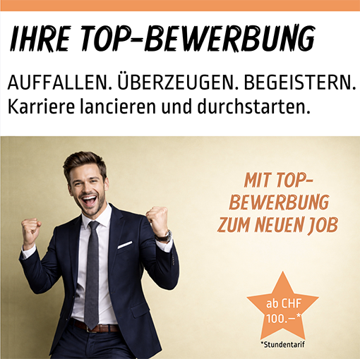 Top-Bewerbung Businesman ohne Logo